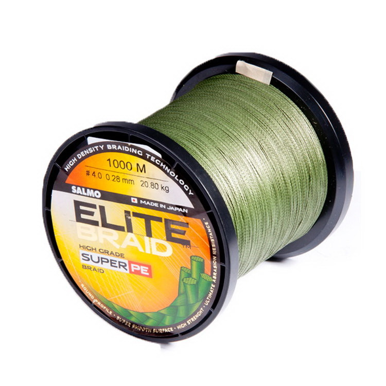 Шнур плетеный Salmo Elite Braid 0,11мм/125м 4,35кг зеленый. Фото №2