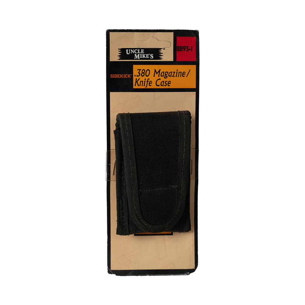 Чехол "Uncle Mike's" на ремень для магазина 9 мм./мультифункционального ножа, кордура, чёрный. Фото №1