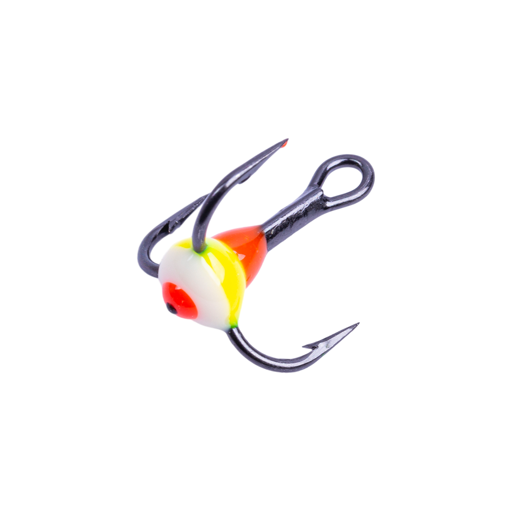 Крючок-тройник для приманок Lucky John с каплей размер 008 цвет RYWR (12). Фото №1 Крючок-тройник для приманок Lucky John с каплей размер 008 цвет RYWR (12). Фото №1
