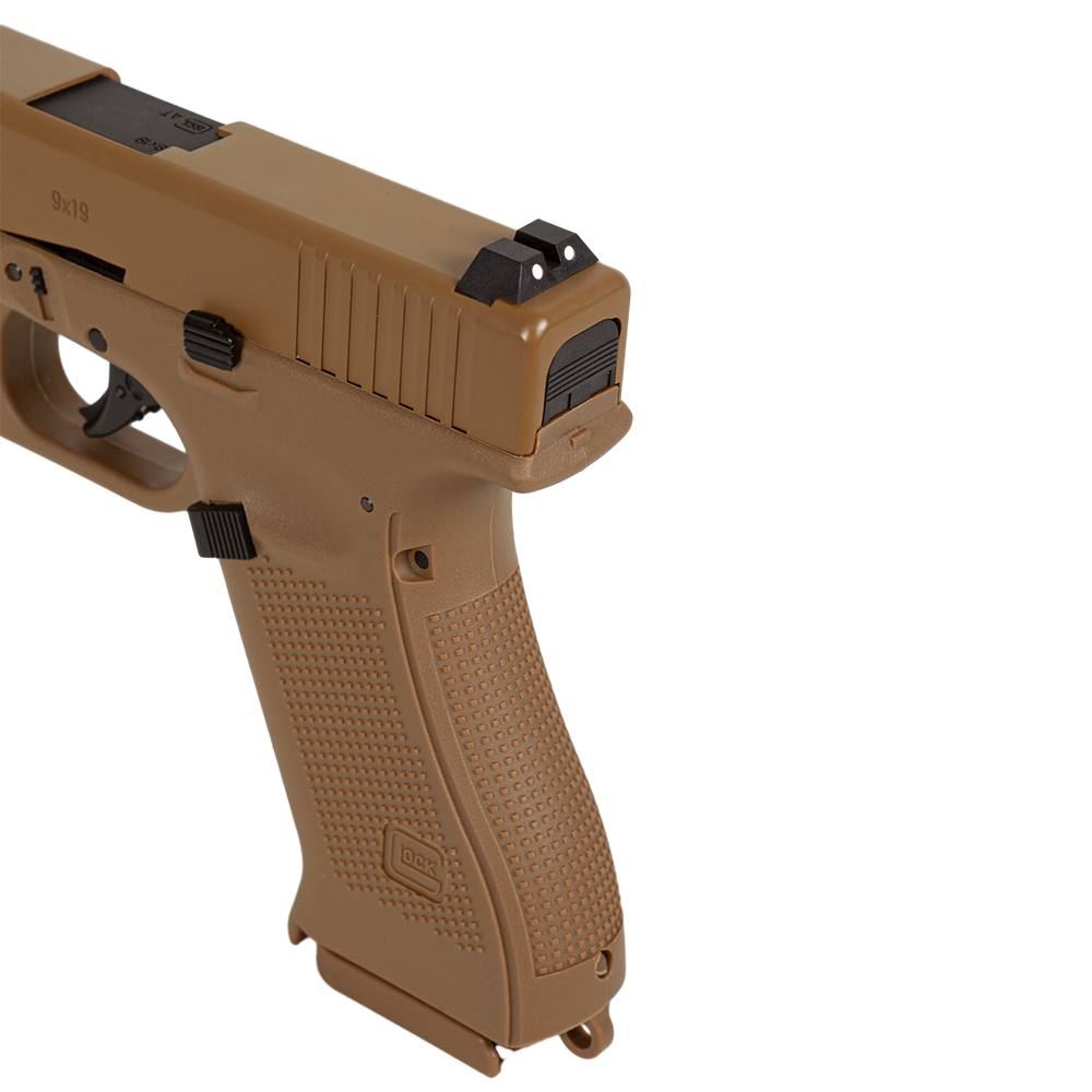 Пистолет пневматический Umarex Glock 19X калибр 4,5мм (метал, цвет песок, blowback, pellet). Фото №7 Пистолет пневматический Umarex Glock 19X калибр 4,5мм (метал, цвет песок, blowback, pellet). Фото №7