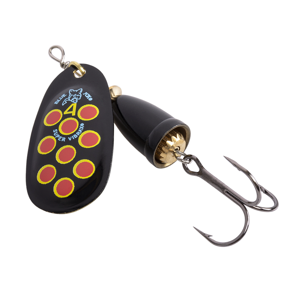 Блесна вращающаяся Blue Fox Vibrax Hot Pepper №4, 10гр, цвет (BYR) черный/красный. Фото №2