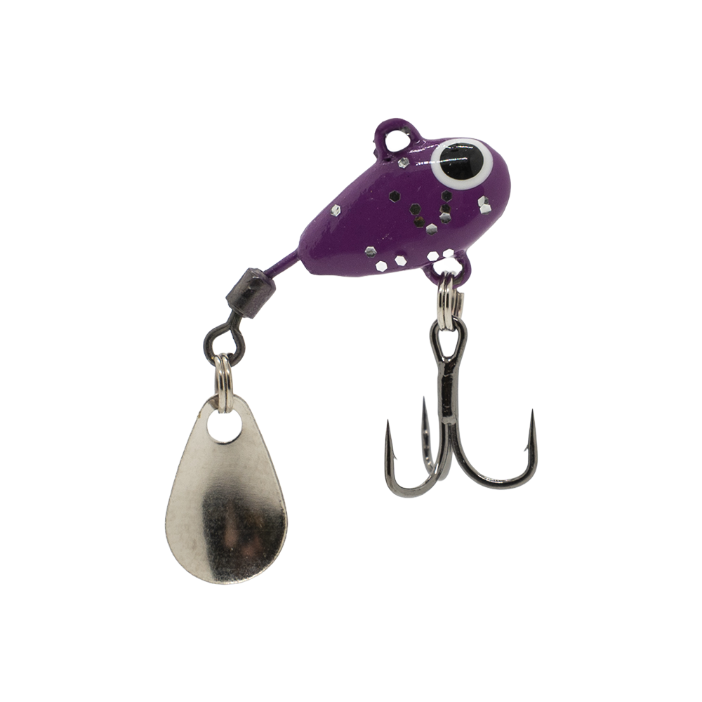 Тейл-спиннер UF Studio Hurricane 11мм, 2,5гр, цвет (Violet glitter). Фото №1