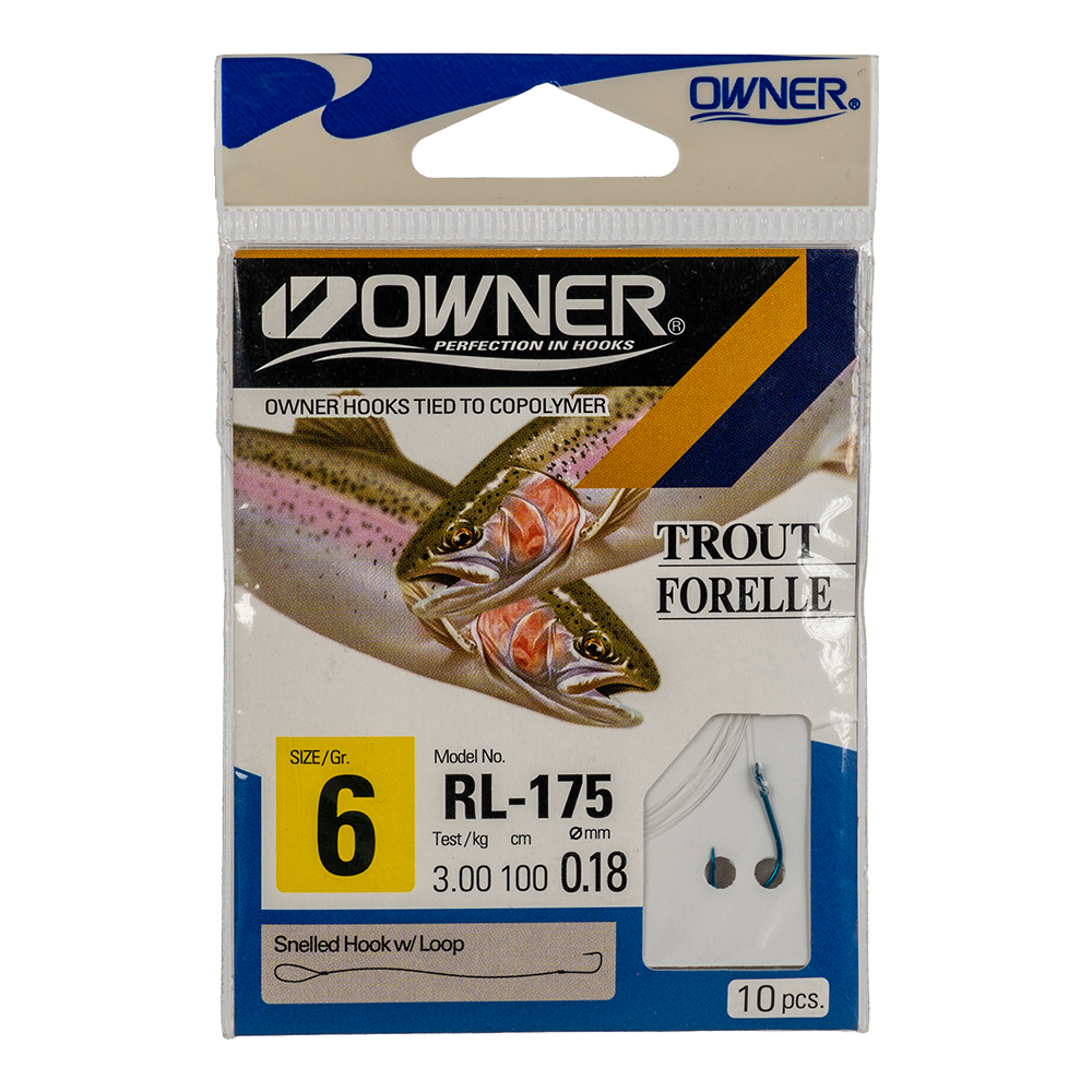 Крючок с поводком Owner RL-175 №06(8)-0.18. Фото №1