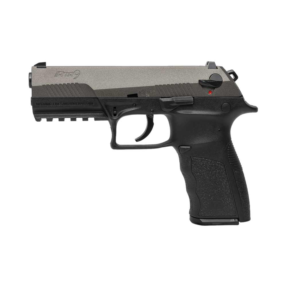 Пистолет АТА9 калибр 9*19 мм, Tungsten, вольфрамовый затвор, черная рамка. Фото №5