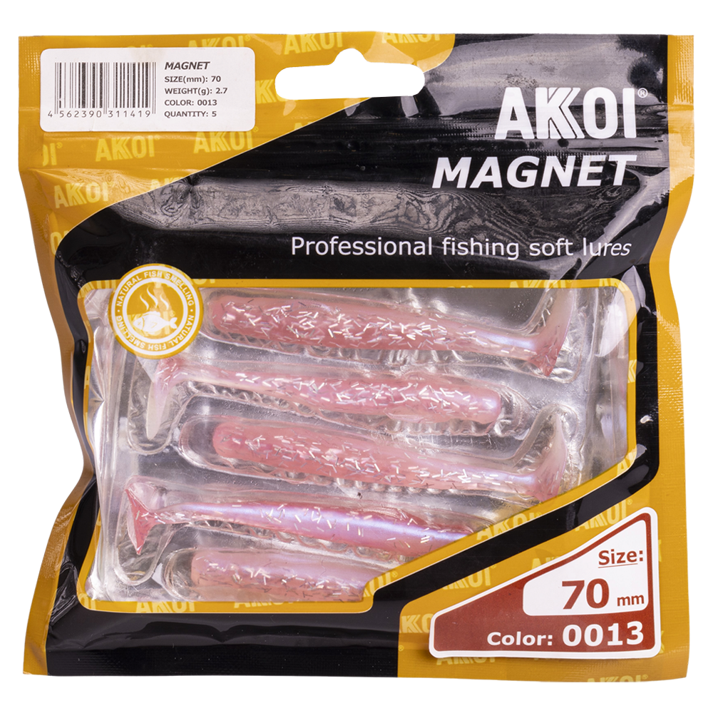 Приманка AKKOI Magnet (виброхвост) 70 13 (уп. 5/8шт). Фото №4