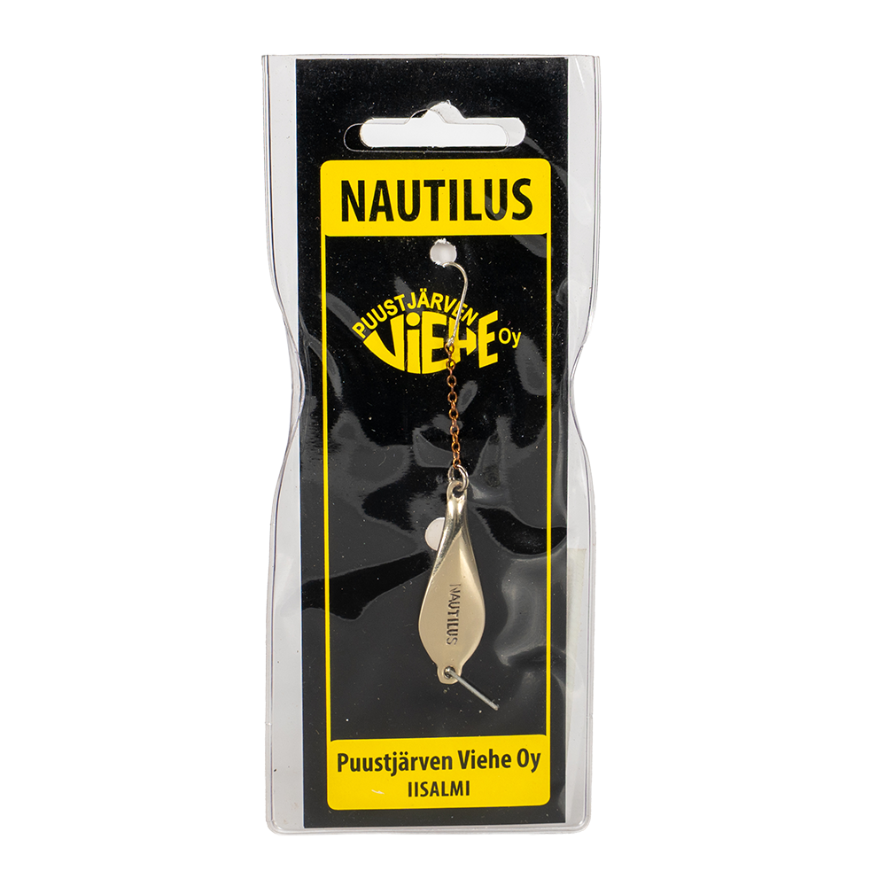 Блесна Puustjarven Nautilus 40мм, 5гр, цвет (Hop/Hop) цепочка-крючок. Фото №1