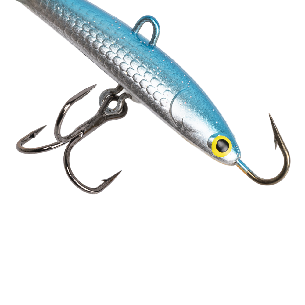 Балансир Kuusamo Tasapaino X-PRO Kuha 75мм, 13,5гр, цвет (RB/BLU/S-S, UV) с тройником. Фото №2