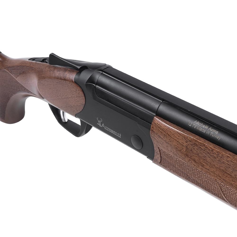 Ружье Altobelli ALB-101 AX TRP Black,калибр 12/76,L=710 (орех, экстрактор, сталь, широкая планка, регулируемая щека, кейс). Фото №4