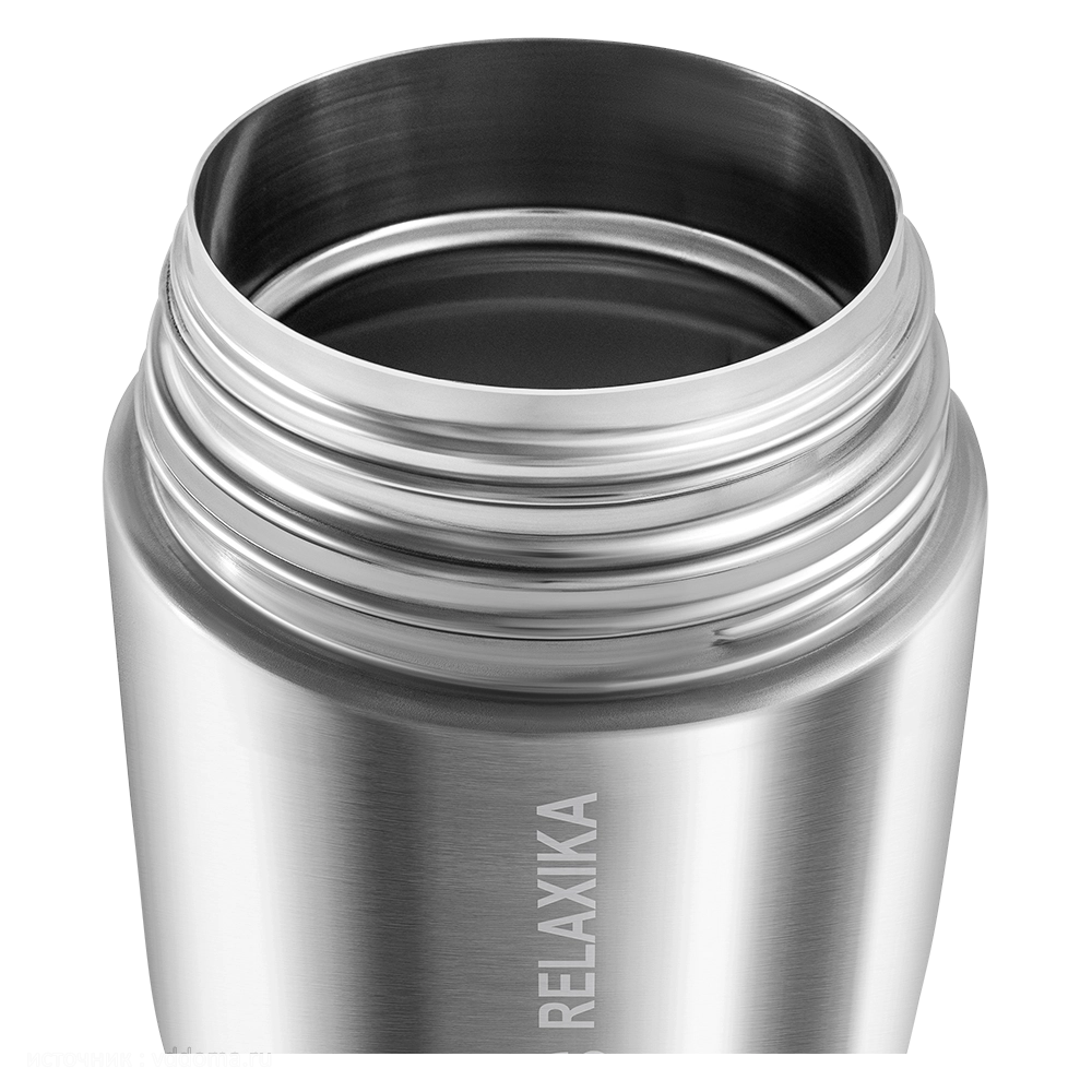 Термос Relaxika 301 для еды в термочехле, стальной (0,5л). Фото №5