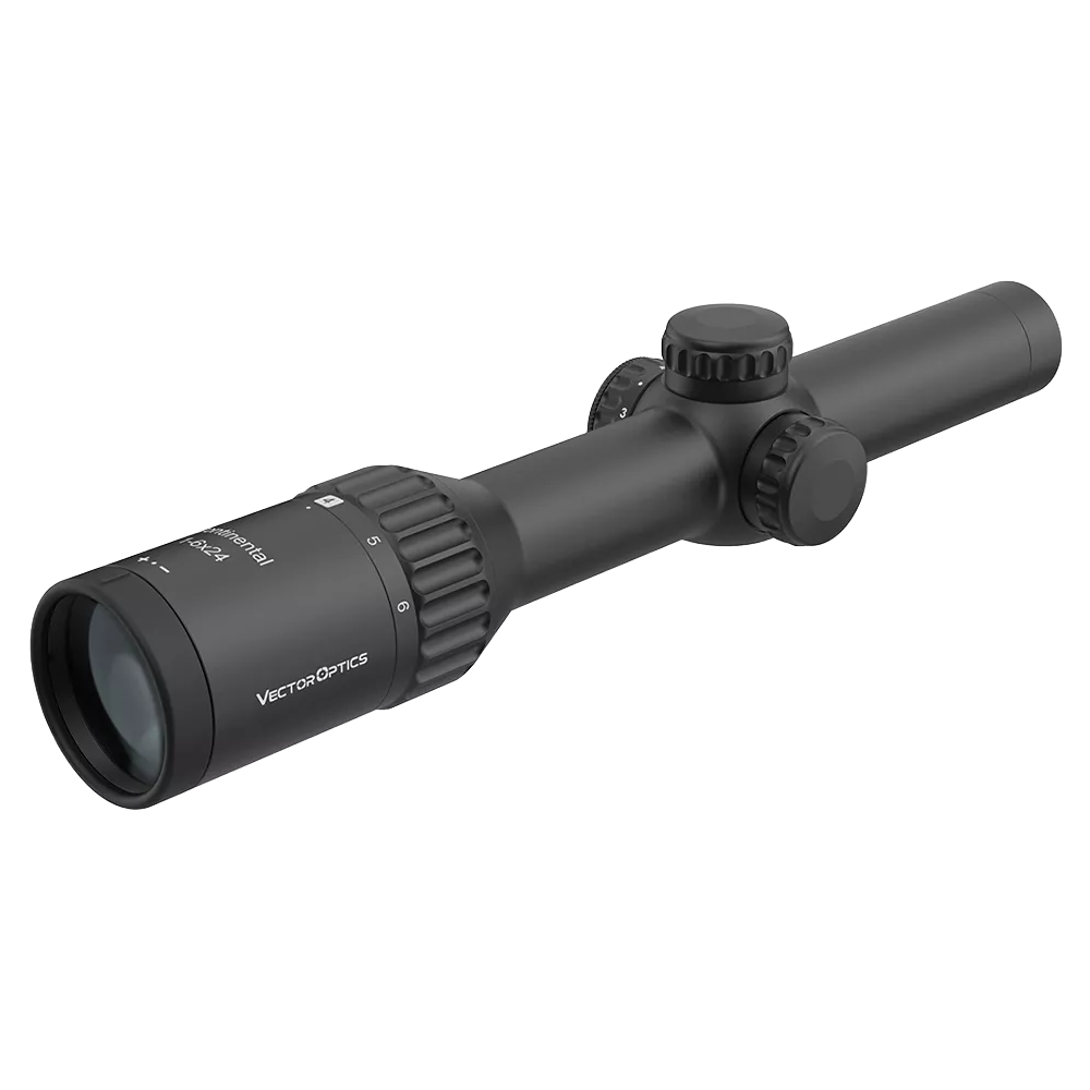 Прицел оптический Continental 1-6x24 , сетка German 4 fiber, 30 мм, азот,подсветка точки красным. Фото №4