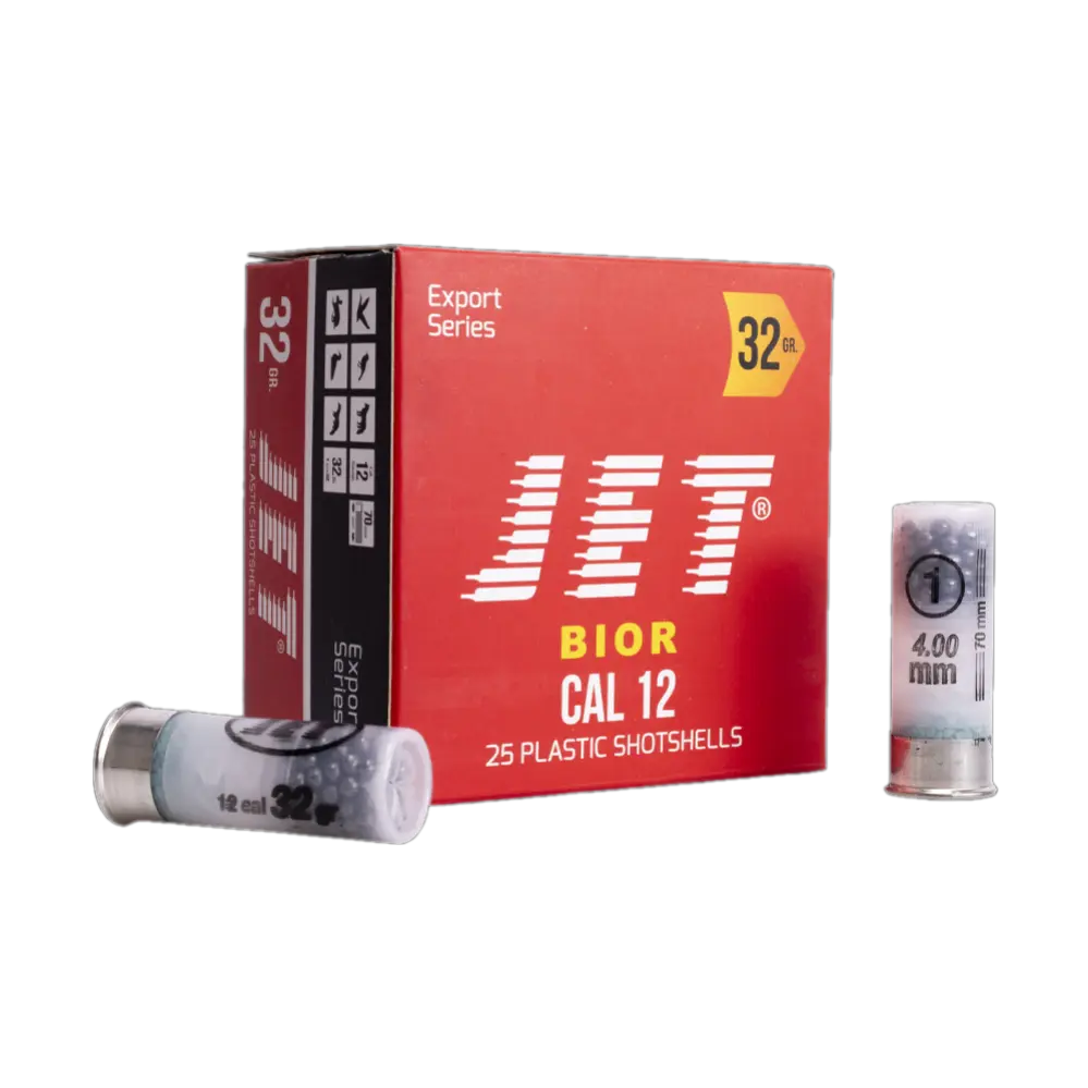 Патрон JET 12/70 Bior № 1 32гр (в пачке 25шт/короб.250шт). Фото №1 Патрон JET 12/70 Bior № 1 32гр (в пачке 25шт/короб.250шт). Фото №1