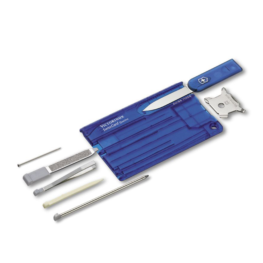 Нож Victorinox SwissCard Sapphire / полупрозрачный синий (шт.). Фото №2