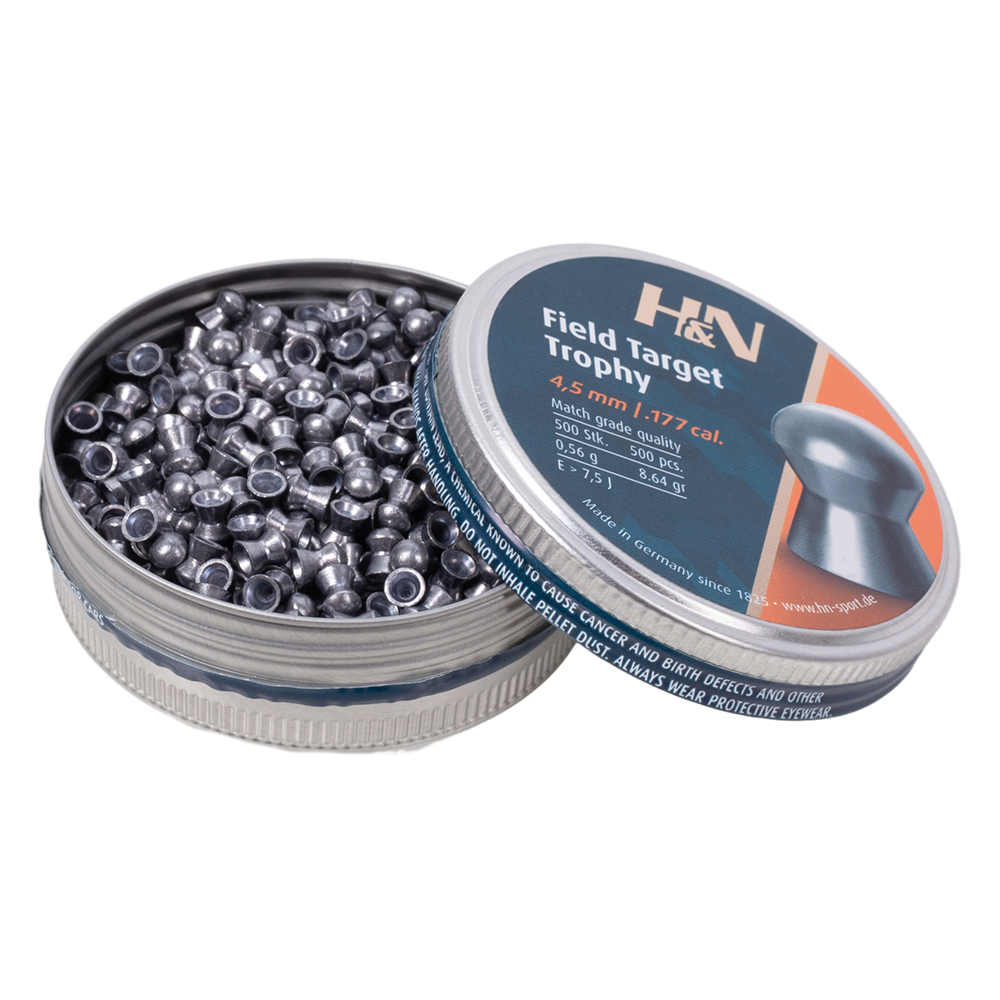Пуля пневматическая "H&N Field Target Trophy", гладкоствольная, 4,5 мм., 8,64 гран (500 шт.). Фото №2 Пуля пневматическая "H&N Field Target Trophy", гладкоствольная, 4,5 мм., 8,64 гран (500 шт.). Фото №2