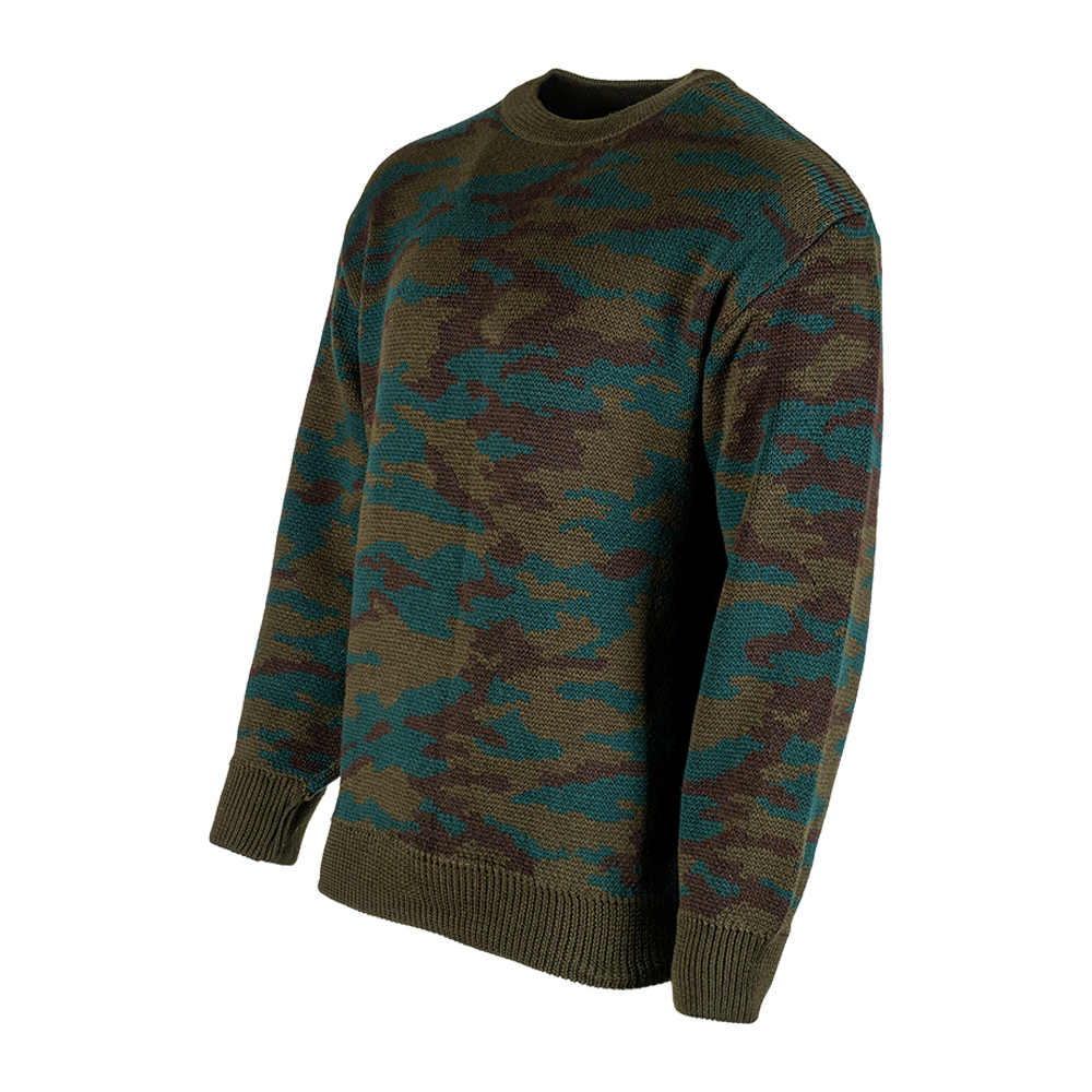 Джемпер п/ш круглый ворот (тёмно-зеленый камуфляж), р. 52. Фото №2