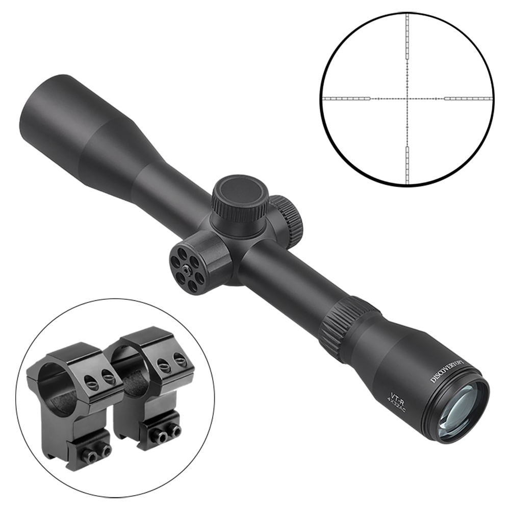 Оптический прицел Discovery VT-R 4X32AC 25.4мм кольца на weaver в комплекте. Фото №3