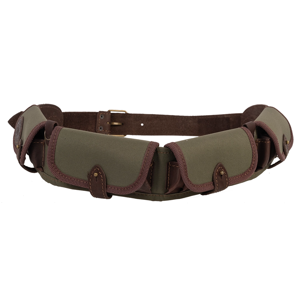 Патронташ №46 на 24 патрона (12 калибр) закрытый, 4 клапана, кожа/ткань (ИП Шунина). Фото №2