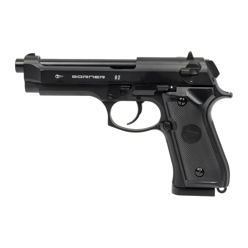 Пистолет пневматический BORNER 92 Blowback (Beretta), калибр 4,5 мм/pellets. Фото №7 Пистолет пневматический BORNER 92 Blowback (Beretta), калибр 4,5 мм/pellets. Фото №7