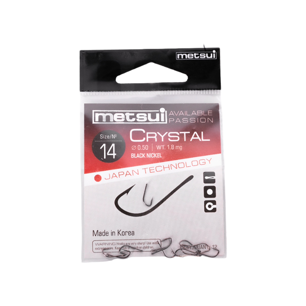 Крючки metsui CRYSTAL цвет bin размер №14 в уп. 12шт.. Фото №1