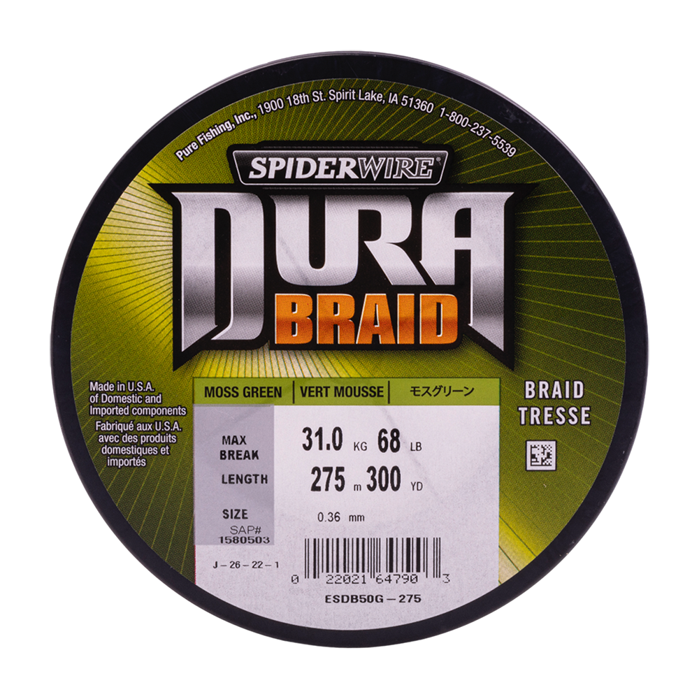 Шнур плетеный SpiderWire Dura Green 275м, 0.36. Фото №1