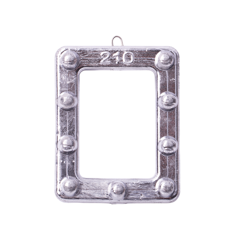 Груз "Рамка" с шипами и ушком 210гр.. Фото №1