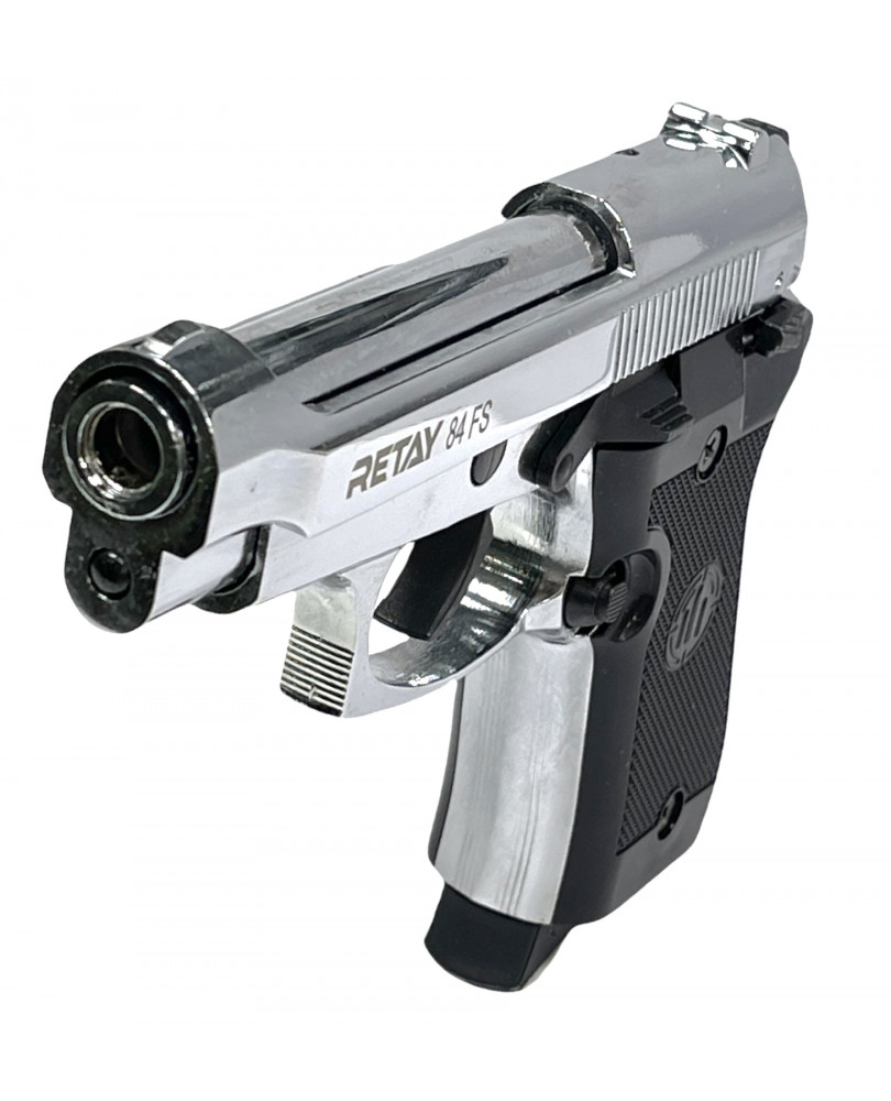 Пистолет охолощенный RETAY MOD84, (Beretta), Никель, калибр 9mm. P.A.K. Фото №4