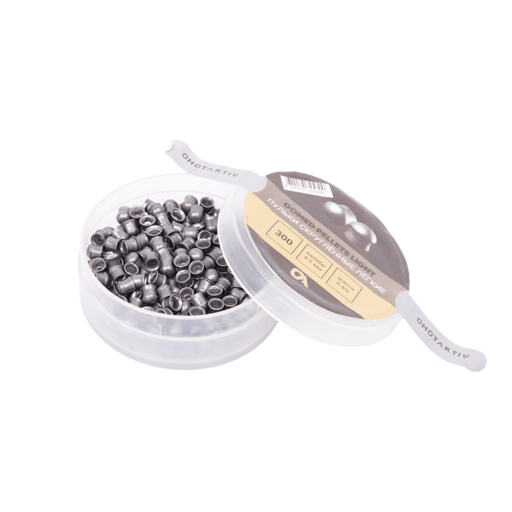 Пуля пневматическая ОхотАктив "Domed pellets Light", 0,45 г. 4,5 мм. (300шт.) (60 в упаковке). Фото №2 Пуля пневматическая ОхотАктив "Domed pellets Light", 0,45 г. 4,5 мм. (300шт.) (60 в упаковке). Фото №2