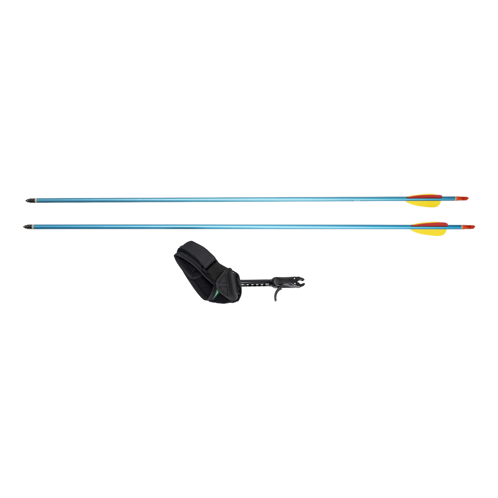 Лук блочный Man Kung - CB50 (черный, прицел, полка, релиз, пипсайт, воск, 2 стрелы ). Фото №8