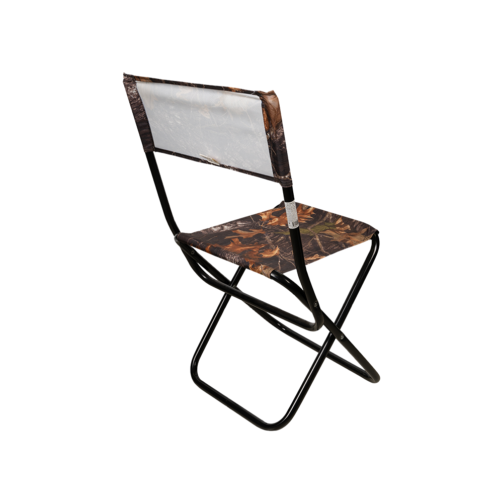 Стул туристический "СЛЕДОПЫТ" складной со спинкой, средний 350х470х810мм, труба сталь 20х1мм (лес темный)/5/. Фото №4