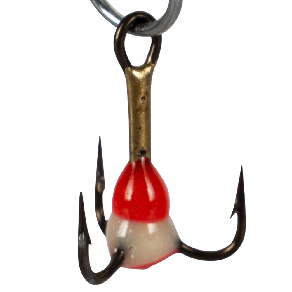 Крючок-тройник для приманок  Lucky John с каплей цвет. разм010/RFR. Фото №1