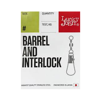 Вертлюжок Lucky John Barrel с застежкой Interlock №007. Фото №1 Вертлюжок Lucky John Barrel с застежкой Interlock №007. Фото №1