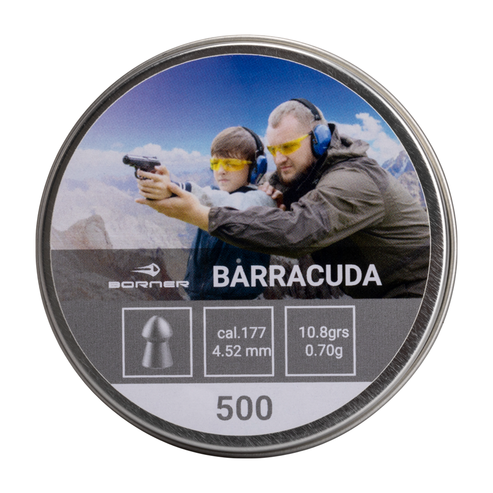 Пуля пневматическая Borner "Barracuda", 4,5 (500 шт.) 0,70гр. (30 шт в коробке). Фото №1 Пуля пневматическая Borner "Barracuda", 4,5 (500 шт.) 0,70гр. (30 шт в коробке). Фото №1