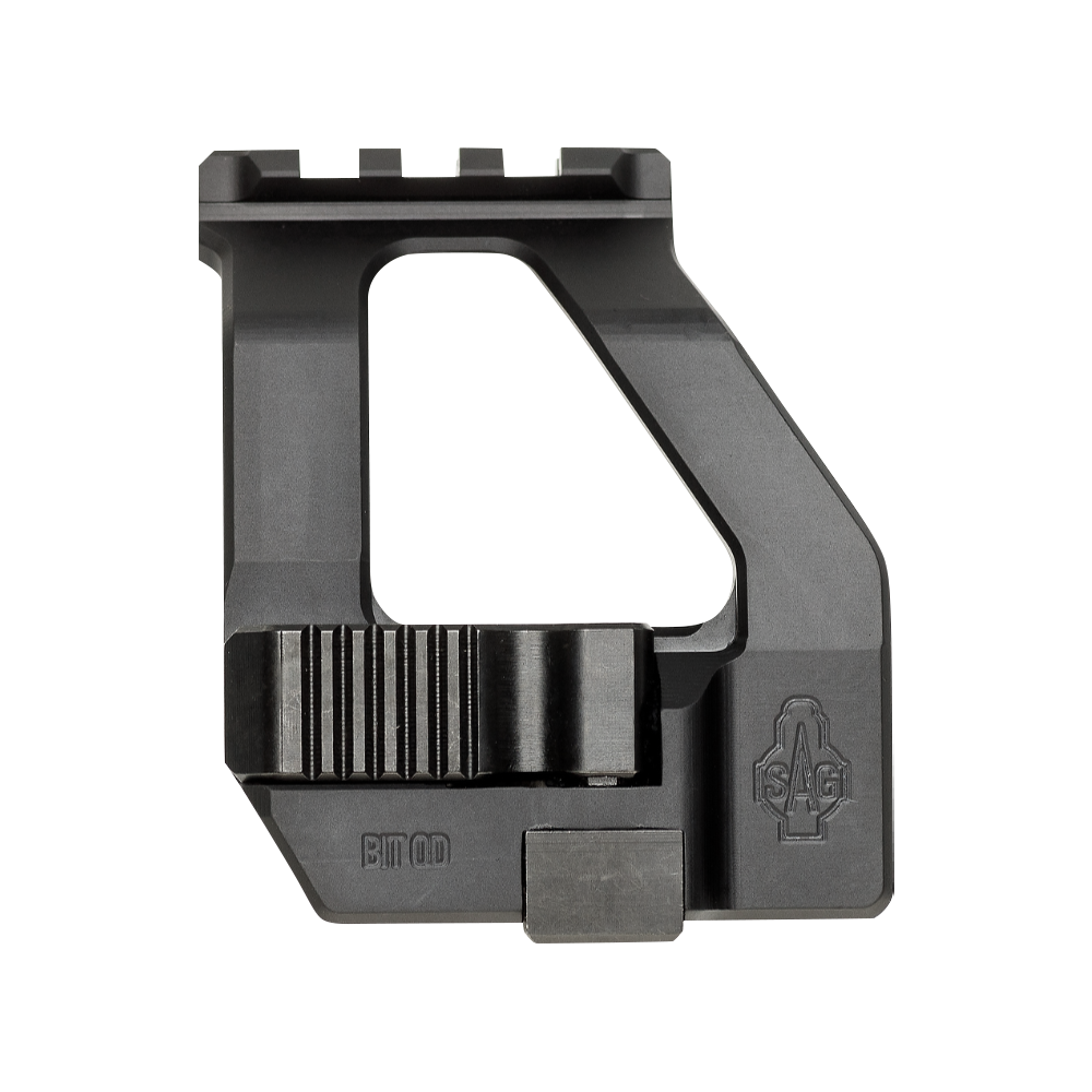 Кронштейн SAG BIT боковой быстросъёмный Picatinny/ACOG для АК/Сайга, стальная защёлка и зуб. Фото №3