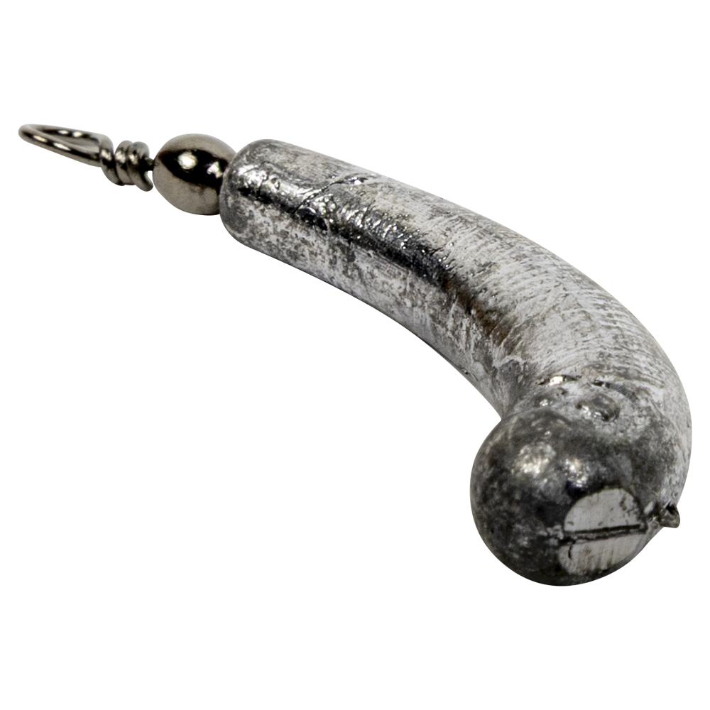 Грузило Банан с вертлюгом для отводного поводка 8гр TritOn (уп. 5шт). Фото №2