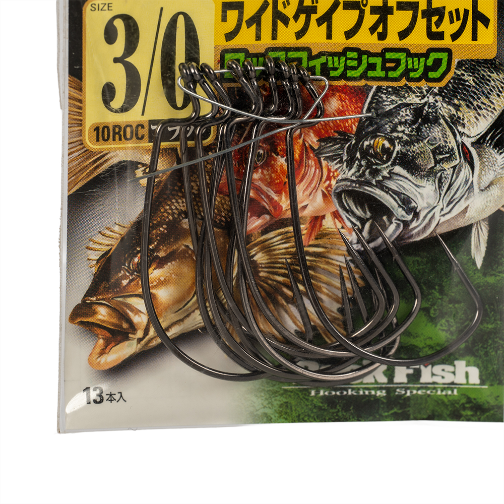 Крючок офсетный SASAME  Wide Gap 10ROC #3/0 (13 шт.). Фото №2