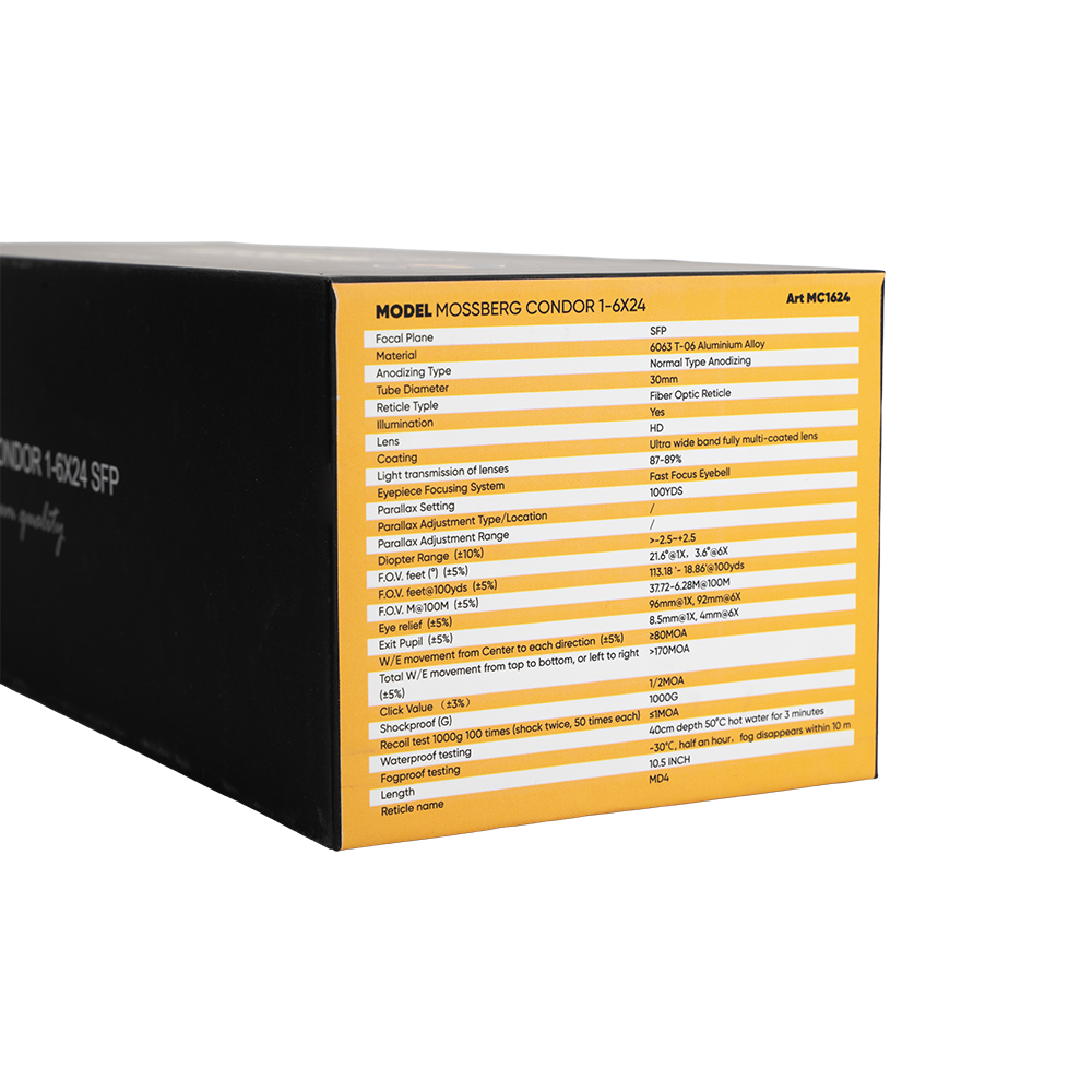 Оптический прицел MOSSBERG CONDOR 1-6х24 SFP 30мм с подсветкой (MD4) 1/2 MOA. Фото №17 Оптический прицел MOSSBERG CONDOR 1-6х24 SFP 30мм с подсветкой (MD4) 1/2 MOA. Фото №17