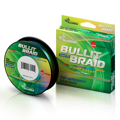 Леска плетеная ALLVEGA Bullit Braid "Multi Color" 150м 0,12мм 7,1кг. Фото №2