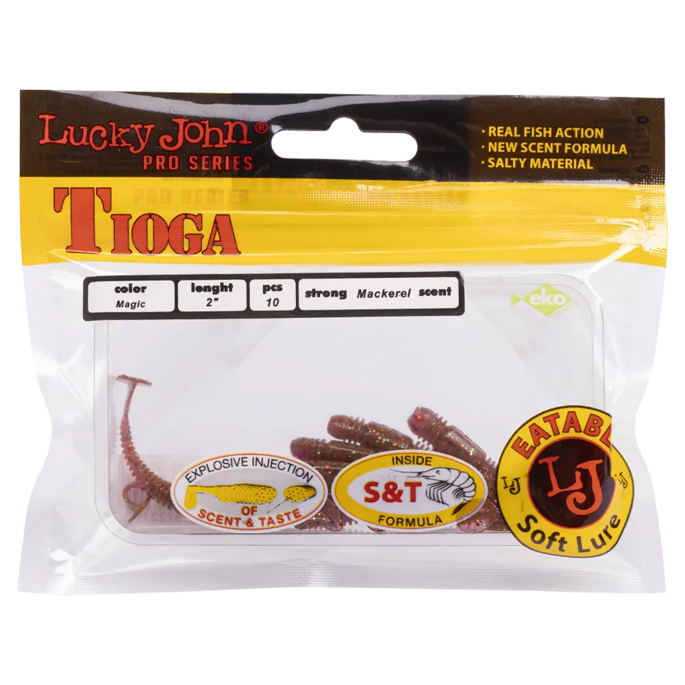 Виброхвост Lucky John Pro Series Tioga 2" 50мм, (10шт. упак.) цвет S14. Фото №5