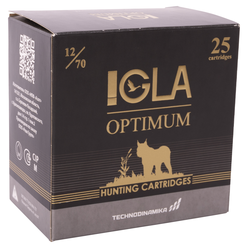 Патрон "Игла-Оптимум" 12/70 № 00 32 гр. (пачка 25шт, короб.,250). Фото №4