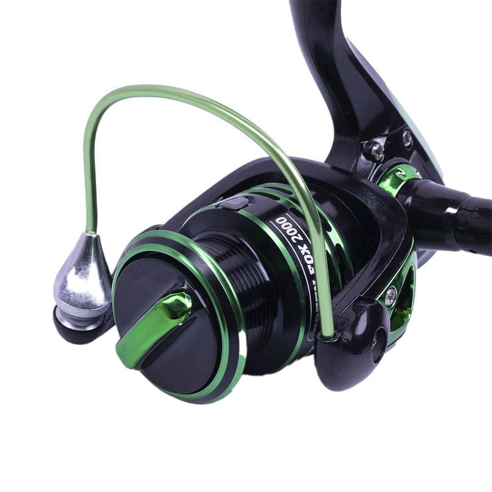 Катушка Inquisitor Green Fox 2000 (Зеленая 5.1:1,9+1 подшипников+шпуля). Фото №7