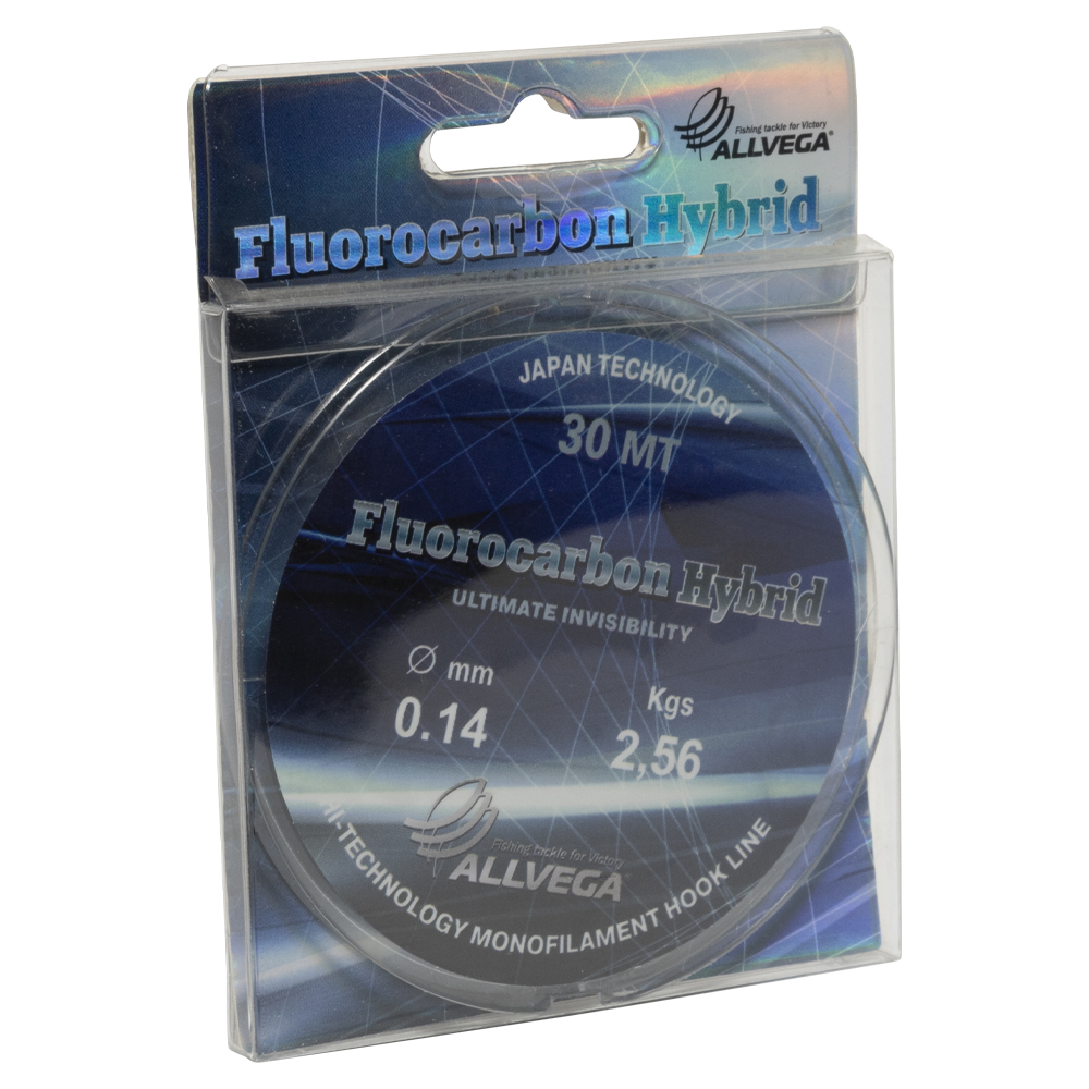 Леска ALLVEGA "FLUOROCARBON Hybrid" 0.14мм (30м) (2,56кг) (LFH3014). Фото №1