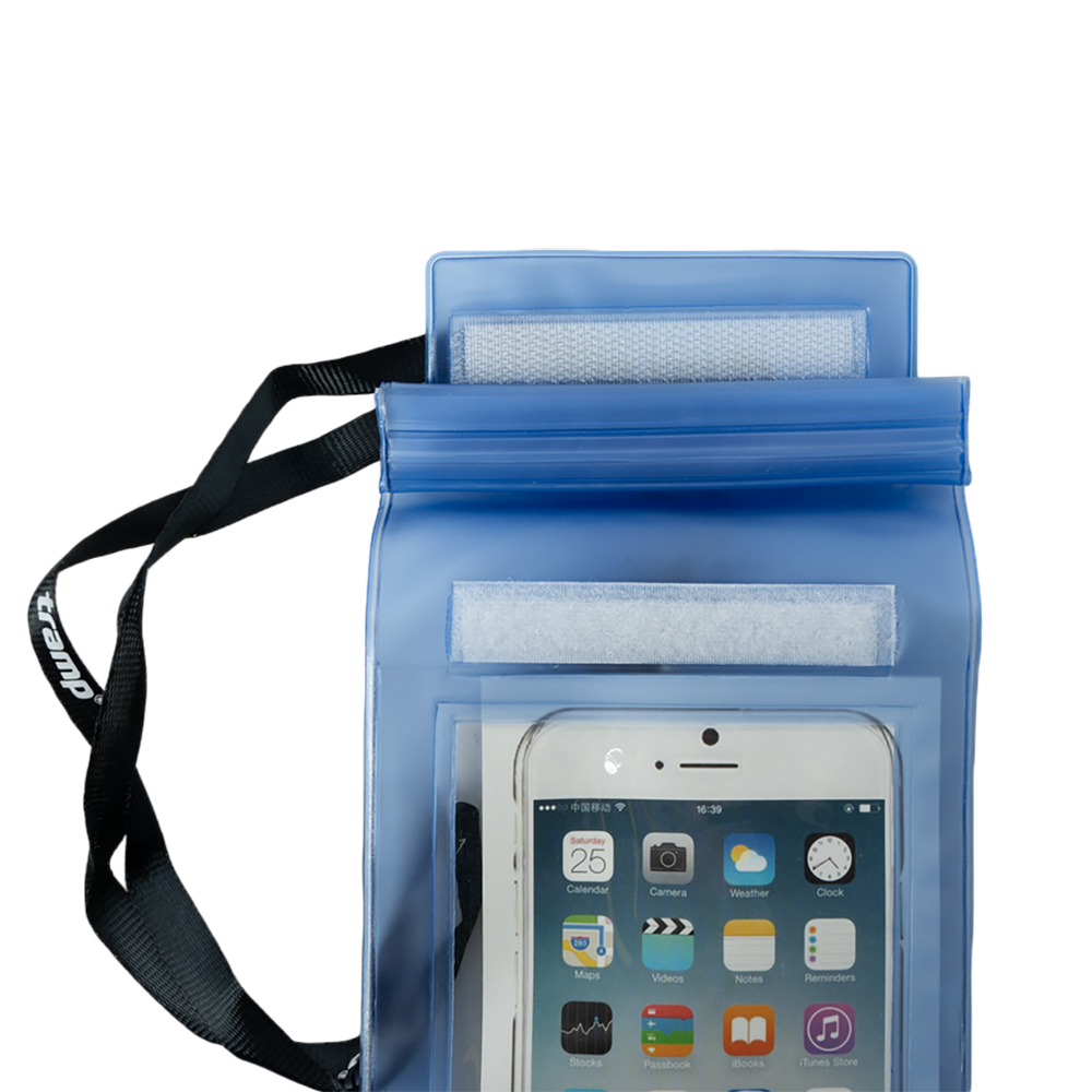 Гермопакет для мобильного телефона (ПВХ, Синий, 110*215 мм.). Фото №4