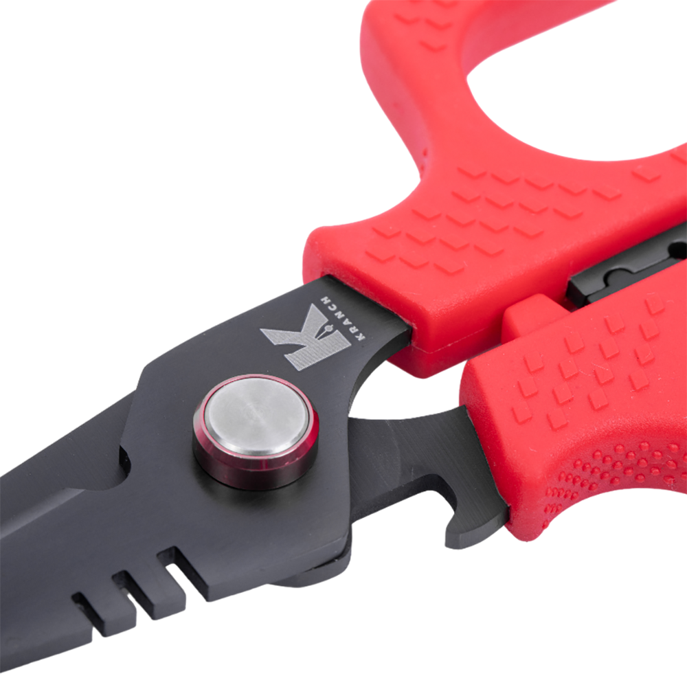 Ножницы рыболовные Kranch длина 16,2см, вес 97гр, цвет (красный). Фото №10