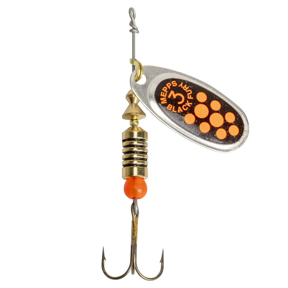 Блесна вращ. Mepps Black Fury №3, 6,5гр, цвет (Silver-Orange) серебро-оранжевые точки*. Фото №1 Блесна вращ. Mepps Black Fury №3, 6,5гр, цвет (Silver-Orange) серебро-оранжевые точки*. Фото №1