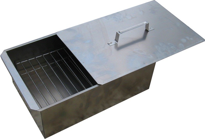 Коптильня двухъярусная 400*250*250  нержавеющая сталь 1,5мм. Фото №1