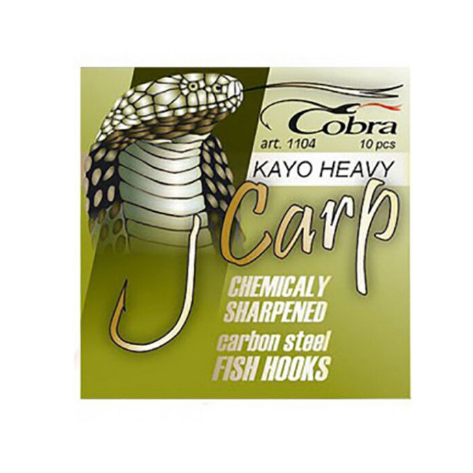 Крючок "Carp Kayo Heavy" NSB-001 1104 (10шт) (Cobra). Фото №2