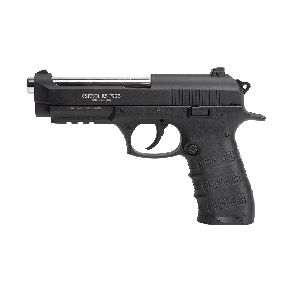 Пистолет пневматический EKOL ES P92 B Black, (металл) (Blowback) калибр 4,5 мм, 3 Дж. Фото №4 Пистолет пневматический EKOL ES P92 B Black, (металл) (Blowback) калибр 4,5 мм, 3 Дж. Фото №4