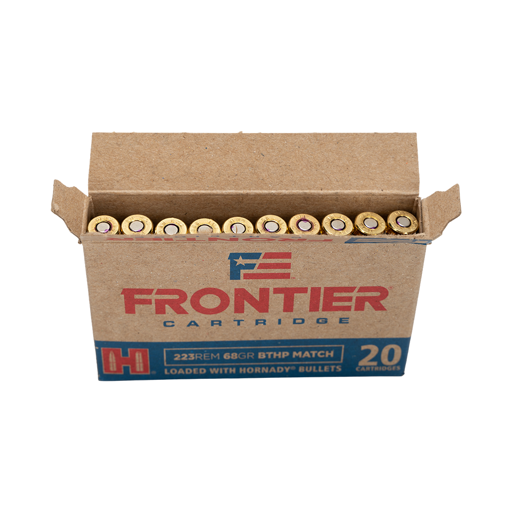 Патрон нарезной HORNADY Frontier кал. 223 REM BTHP MATCH 4.4гр./ 68 gr. (в пачке 20 шт). Фото №2