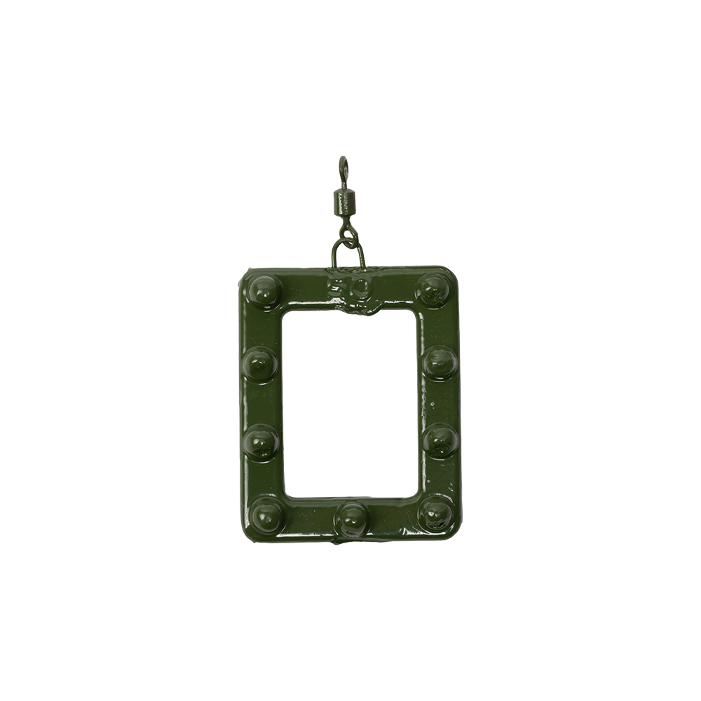 Груз "Рамка" с шипами с ушком и вертлюгом крашенный 50гр.. Фото №1