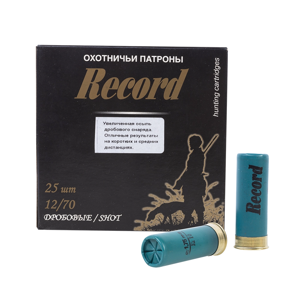 Патрон Рекорд 12/70 №9 повышенная осыпь (в пачке 25 шт.) (в коробке 250 шт.). Фото №2 Патрон Рекорд 12/70 №9 повышенная осыпь (в пачке 25 шт.) (в коробке 250 шт.). Фото №2