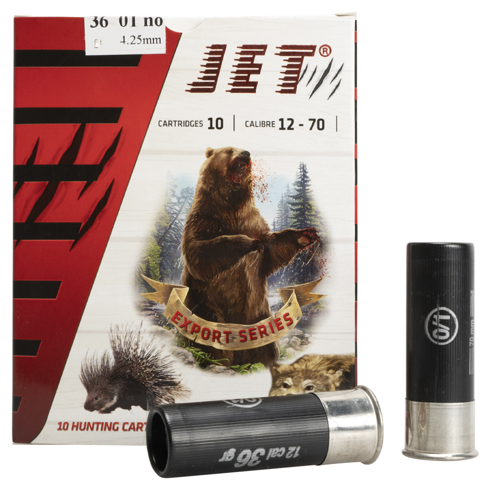 Патрон JET полумагнум 12/70 №01 (0) 36 гр. (пач 10 шт/короб 300). Фото №1